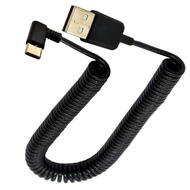 Ready stock Data Cable tpye c Elbow Cable USB Type c Mobile Phone Dedicated Car Spring Cable 3m