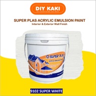 [18 LITER] SUPERPLUS WHITE PAINT EMULSION |Wall Celling Cement Paint | Cat Simen Putih Dinding Dalaman Interior Exterior