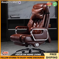 HK Boss Chair Office Chair Genuine Leather Large Chair Lying Computer Chair Home Swivel Chair Busine