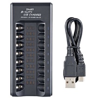 Multi-function Intelligent 6 slots 8 slot 1.2V Charging USB Charger Multi-Compatible AA/AAA Battery 