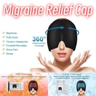 【Double layer】 Migraine Relief Cap Reusable Gel Ice Cap Tension Headache Relief Hat Fever Ice Pack M