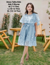Dress Anak Perempuan Remaja Terbaru Full Brokat Mutiara Dress Talita Kids 7-14 Tahun Gaun Remaja Mod