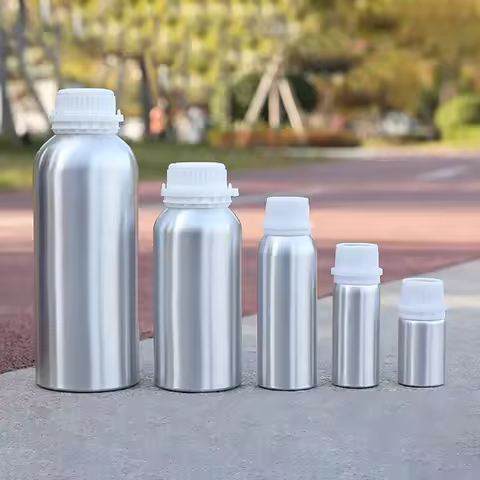 10 or 20pcs/lot Aluminum Bottle with Anti-theft Lid Essential Oil Bottle Cosmetics Container Refilla