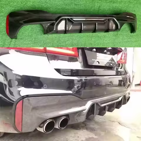 For BMW 5 Series M5 F90 G30 G38 Carbon Fiber Diffuser Back lip Car Rear Bumper Diffuser Rear Splitte