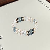 /海岸晨曦/魔鬼海藍寶 海藍寶 白水晶 月光石 金髮晶