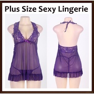 PLUS SIZE LINGERIE SHOP | Plus Size Sexy Nightwear Lingerie Mesh Sleepwear Saiz Besar Baju Tidur Wanita PSL70098