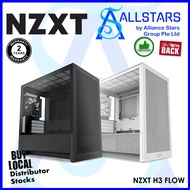NZXT H3 FLOW 2025 (Black/White) Compact Micro-ATX Airflow Case / Tempered Glass Side Panel (Warranty