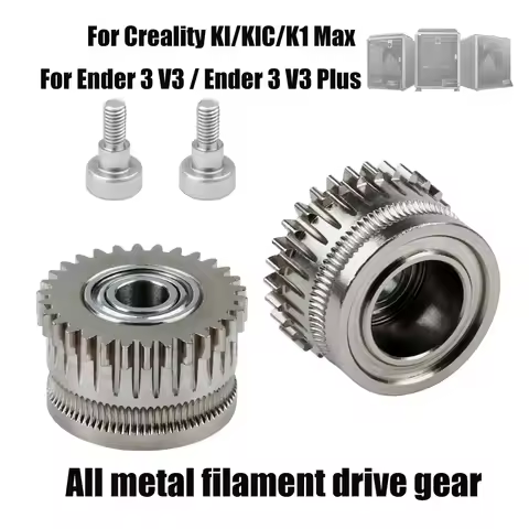 K1C K1 Metal EXtruder Gear Filament Drive Gear for Creality Ender 3 V3 K1 Max EXTRUDER GEAR Nickel-p