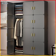 Clothes Storage Cabinet Almari Baju Murah DIY Plastic Wardrobe Bedroom Stackable Clothes Cabinet Rak