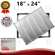 BL 18”x24” STAINLESS STEEL MANHOLE COVER CONCEALEAD RECESSED MAN HOLE COVER FOR TILES TILING WORK
