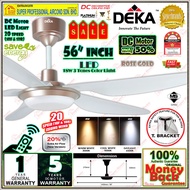 Deka Ceiling Fan With LED Light F5 DCL PRO Rose Gold ((56 inches)) 20 speed Remote Control 5 Blades