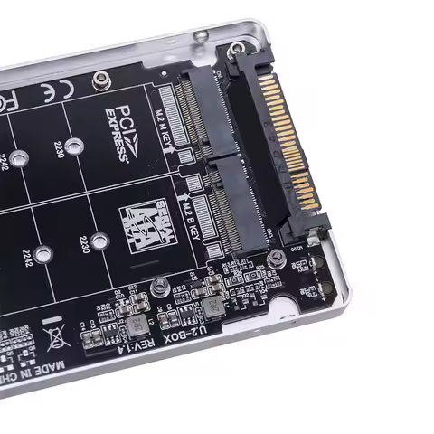 M.2 SSD To U.2 Adapter Card M.2 NVMe SATA-Bus NGFF SSD To PCI-e U.2 Adapter with Case M.2 NVME SSD T