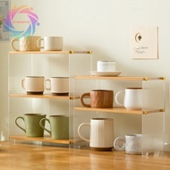 Acrylic Cup Rack Display Rack Countertop Water Cup Tea Cup Rack Coffee Cup Desktop Storage Rack IAPV