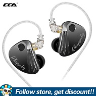 CCA Rhapsody หูฟังแบบปรับได้2DD หูฟังไดรเวอร์ลูกผสม4BA สวิตช์ปรับเสียง4ระดับตัดเสียงรบกวนเบส HiFi เพ