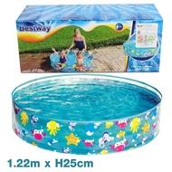 Swimming Pool Bestway Standing No Need To Inflate Add Water And Play. 4 Feet 122x25cm Mixed Patterns