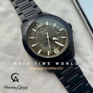 *Ready Stock*ORIGINAL Alexandre Christie 6536MEBIPGN Quartz Analog Black Stainless Steel Water Resistant Men’s Watch