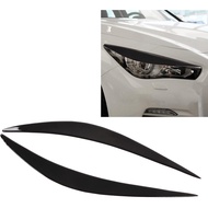 Q50 Eyelids For Infiniti Q50 Carbon Fiber Headlight Eyebrow Cover Front Lip 2pcs Headlight Eyebrow C