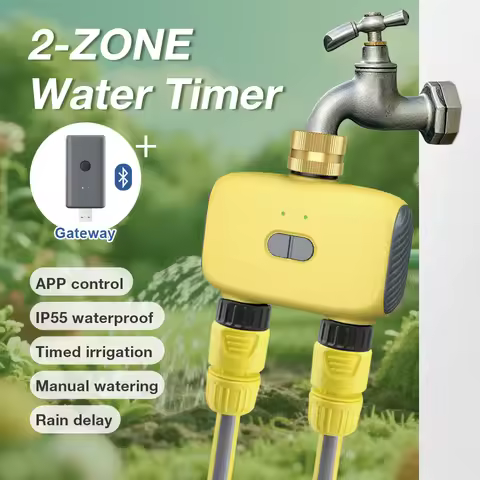 1/2 Zone Bluetooth Smart Water Timer Zigbee APP Control Irrigation System Watering Device Automatic 