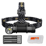 HC33 1800 Lumen Versatile L-Shaped LED Headlamp with a 2-Channel USB Smart Charger Set, with LumenTa