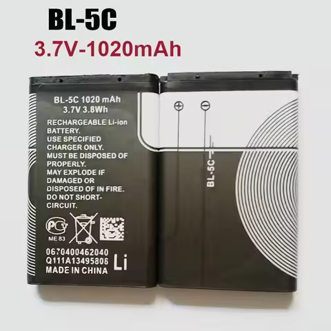 1-10Pcs 1020mAh BL-5C BL5C BL 5C Replacement Li-ion Lithium Battery 3.7V Batteries for Nokia 1112 12