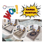 Karpet 2XL XXL 220cm x 180cm Janji Gulung Heritage 5D Velvet Carpet Floor Mat Rug Home 3D Permaidani