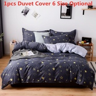 Floral Print Faux Linen Fabric Duvet Cover &amp; Pillow Shams Set 6 Size Single Twin Double Full Queen King Size Comforter Cover