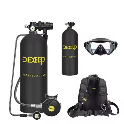 DIDEEP Under Water 4L +3L Diving Air Tank Portable Refill Lung Cylinder