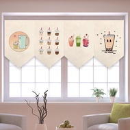 Milk Tea Shop Door Head Decoration Triangle Curtain Counter Small Flag Curtain Hanging Curtain