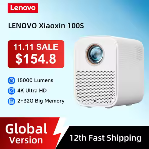 Lenovo Full HD 1080P Portable WIFI Android Home Projector Xiaoxin 100S 2+32G Big Memory 6D Keystone 