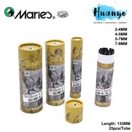Marie's Natural Soft Willow Charcoal Stick 25pcs/Tube Set (Diameter:2-4MM / 4-5MM / 5-7MM / 7-9MM, L