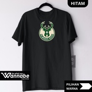 MILWAUKE BUCKS BASKETBALL T-SHIRT SIZE S - 7XL BIGSIZE JUMBO T-SHIRT BIG SIZE & BASKETBALL T-SHIRT F