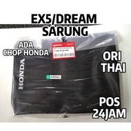 EX5 DREAM HP SEAT COVER LEATHER THAI THAILAND SARUNG DUDUK Seat Cover Replacement Black Standard