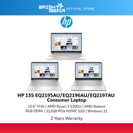 HP 15S EQ2195AU/EQ2196AU/EQ2197AU Laptop - 15.6" FHD/R3-5300U/8GB DDR4/512GB/Win11/MS Office/2Y