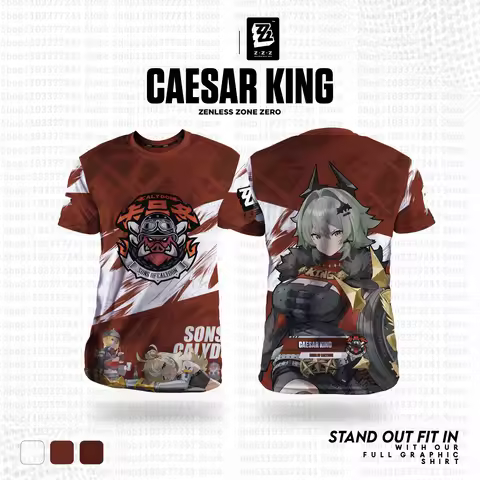 New Game Zenless Zone Zero Caesar King All Role Playing Anime T-shirts 3D Print Men/Women Short Slee
