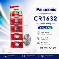 Original Panasonic CR1632 3V Lithium Coin Battery | 1Pc / 5Pcs Cr1632 Battery