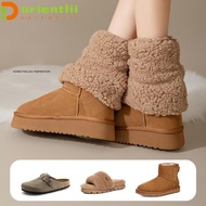 ORIENTLII Plush Fluffy Boots Cover, Thickened Y2K Boots Socks,  Warm Coral Velvet Hosiery Autumn Win