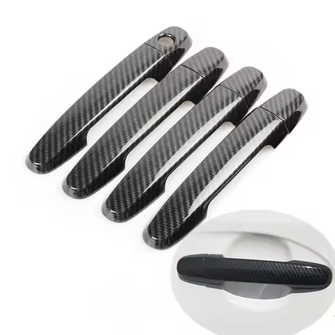 For Toyota Prius 20 2004-2009 xw20 Chrome Carbon Fiber Car Door Handle Cover Trim Car Styling Access