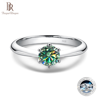Bague ringen 1-3กะรัต D สี Moissanite แหวนแต่งงานสำหรับผู้หญิงคุณภาพสูง18K สีทองคำขาว925เครื่องประดับเงินสเตอร์ลิง