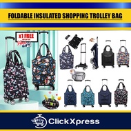 Foldable Shopping Trolly/Groceries/Trollies/Travel Trolly Cart/Insulated Shopping Groceries Bag/Trav