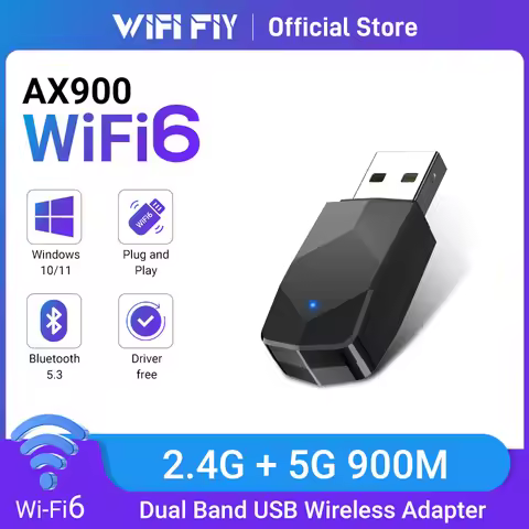AX900 USB WiFi 6 Bluetooth 5.3 Adapter 2in1 Dongle Dual Band 2.4G&5GHz USB WiFi Network Wireless Wla