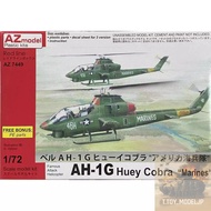 Azmodel 1/72 AH-1G Huey Cobra Marines Hurricane Model War Fighter Aircraft Assembled