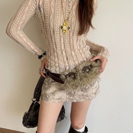 Belt Hot Girl American Style Waist Stitching Niche Seal Retro Trendy y2k Female Unique Plush Belt Ri