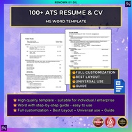 100+ ATS Resume & CV - Word Template | Guide + Full Customization + Easy Print