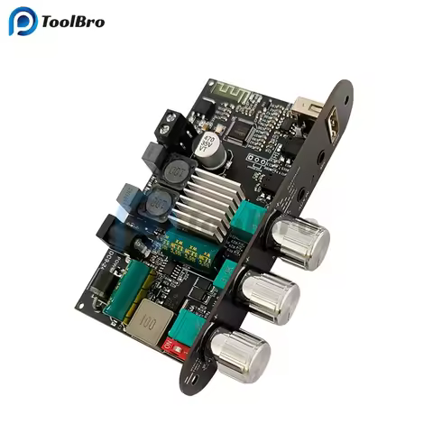 100W TWS TPA3116D2 Bluetooth Digital Power Amplifier Board Mono Channel Karaoke Microphone Reverb fo