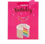 HOORAY! GIFT BAG MAKE A WISH/GIFT BAG/PAPER BAG/ PINK/MAKE A WISH/PARTY/BIRTHDAY/WEDDING /ANNIVERSAR