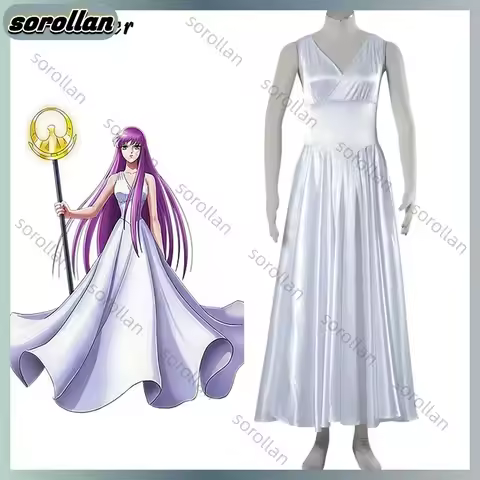 Saint Seiya Legend of Sanctuary Cosplay Costume Women Athena Cosplay Saori Kido Cosplay Costume Dres