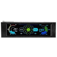 []-5.25 Touchscreen Computer Case Cooling Fan Controller 5 Channel Computer Case Cooling Fan Control