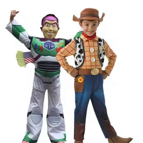 Kids Buzz Lightyear Costume onesie cowboy Woody cartoon character anime character Halloween costume 