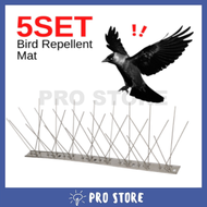 PROSTORE Birds Spikes 33cm Bird Repellent Mat Spikes Stainless Steel Animal Repeller Chase Penghalan
