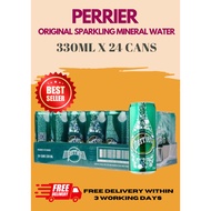 Perrier Original Sparkling Mineral Water 330ml x 24 Cans